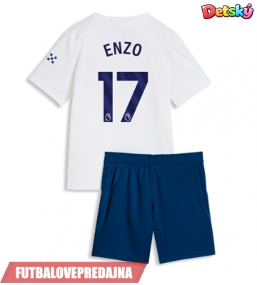 Lacne Dětský Futbalové dres Manchester City Enzo Fernandez #17 2026-27 Krátky Rukáv - Tretina (+ trenírky)